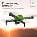 E88 sammenleggbar drone Luftfoto HD Quadrocopter RC-fly med høydeholder og 4K dobbeltkameraer - Svart