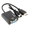 HDMI / VGA Adapter med 3.5mm AUX Kabel